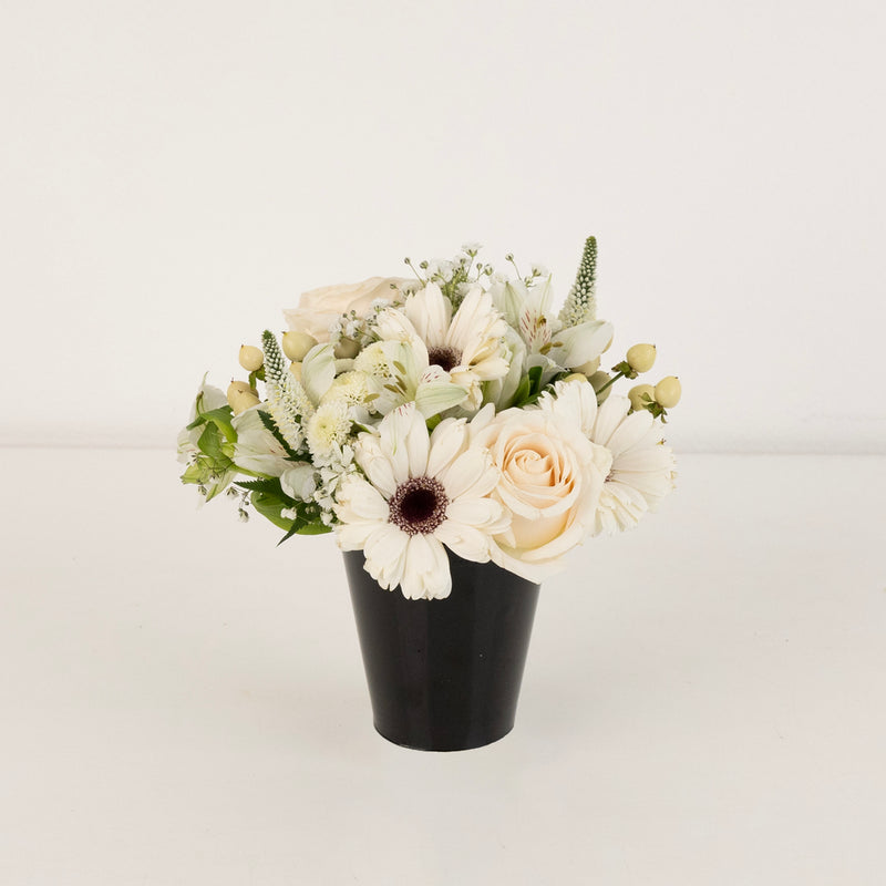 White Themed Event Flower Centerpieces Apron - Image