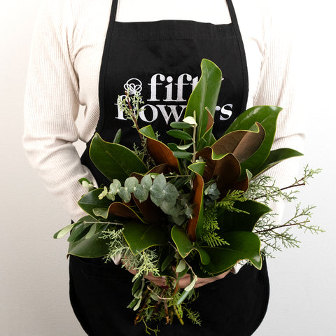 Frosted Greens Diy Flower Kit Apron - Image