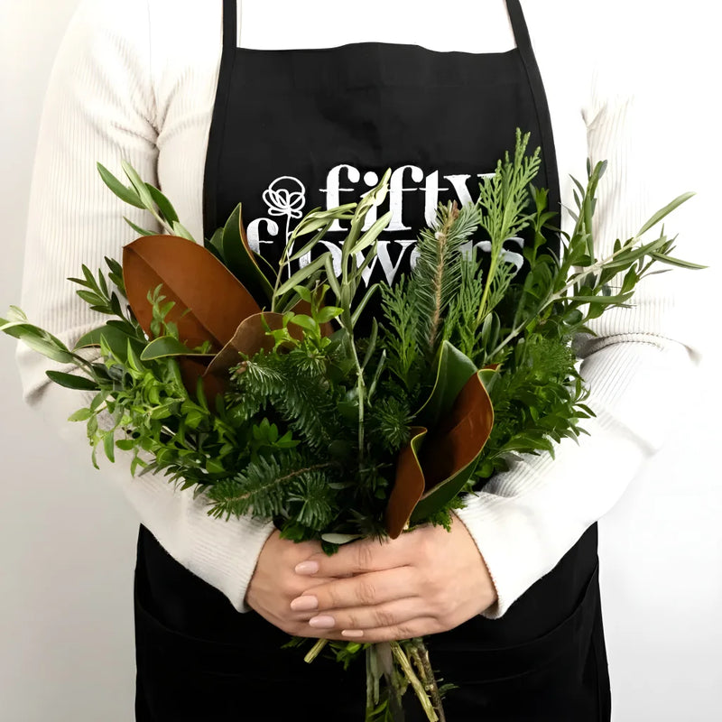 Deluxe Winter Greens Diy Flower Kit Stem - Image