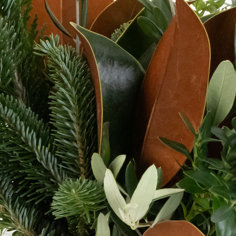 Deluxe Winter Greens Diy Flower Kit Vase - Image