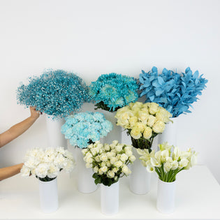Aqua Bloom Bouquet Bar Flower Kit Close Up - Image