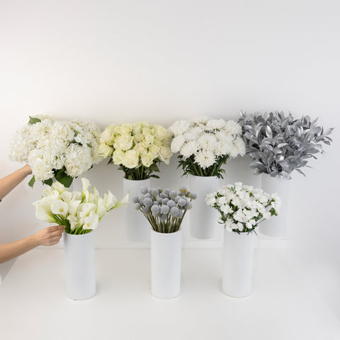 Modern Holiday Glam Silver Bouquet Bar Flower Kit Close Up - Image
