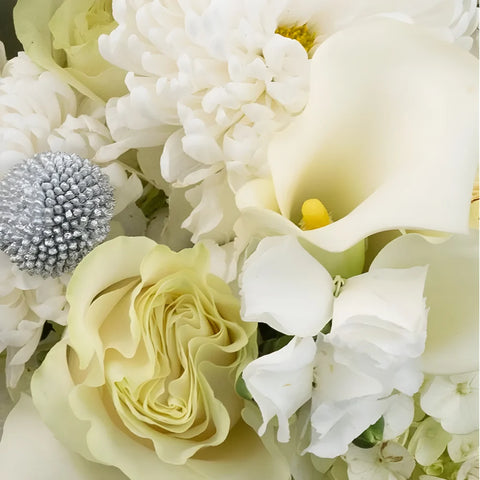 Modern Holiday Glam Silver Flower Bouquet Stem - Image