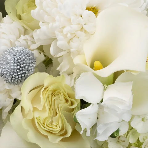 Modern Holiday Glam Silver Flower Centerpieces Stem - Image