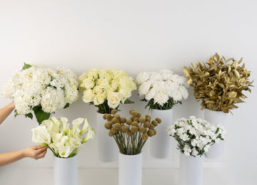 Modern Holiday Glam Gold Bouquet Bar Flower Kit Close Up - Image