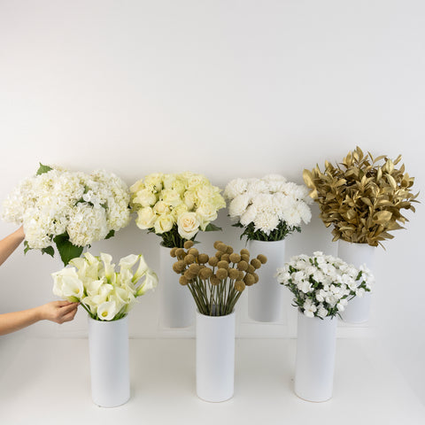 Modern Holiday Glam Gold Bouquet Bar Flower Kit Close Up - Image
