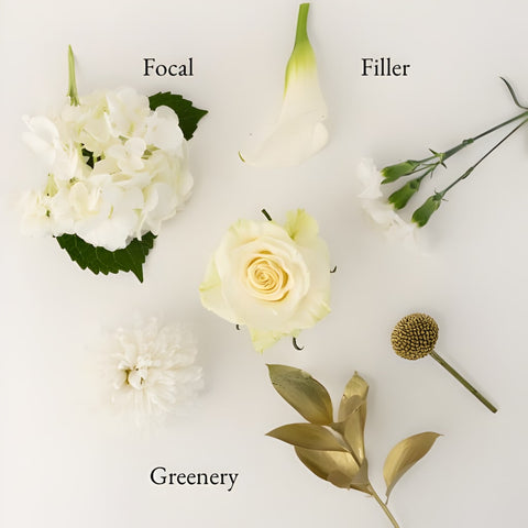 Modern Holiday Glam Gold Bouquet Bar Flower Kit Stem - Image