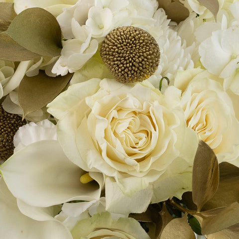 Modern Holiday Glam Gold Flower Bouquet Stem - Image