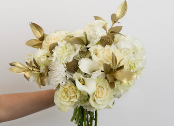 Modern Holiday Glam Gold Flower Bouquet Other - Image