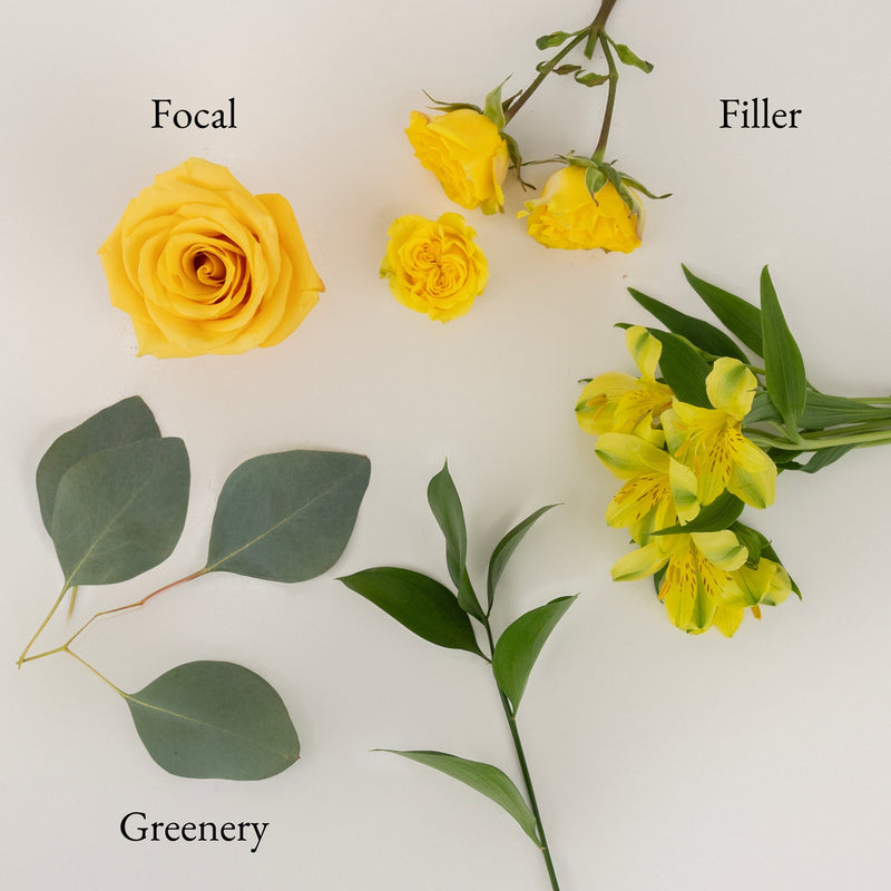 Hello Yellow Bouquet Bar Flower Kit Stem - Image