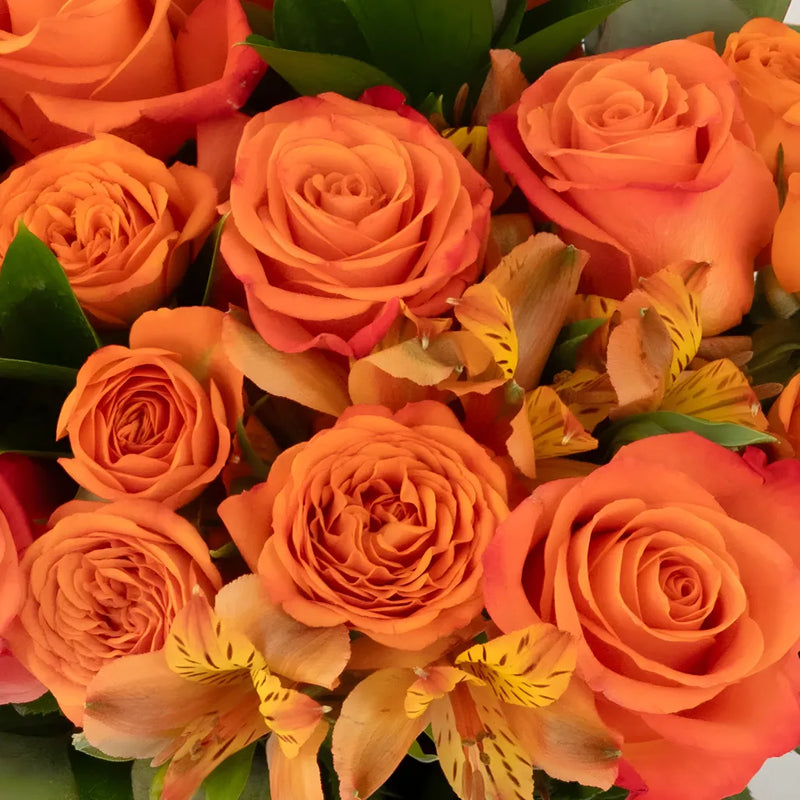 Orange Crush Flower Bouquet Stem - Image