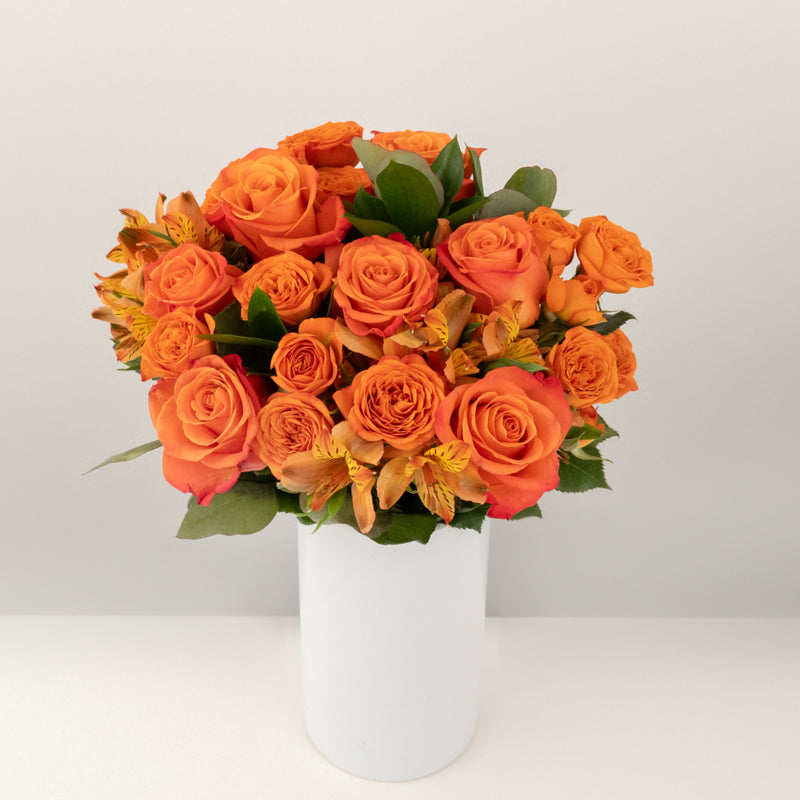 Orange Crush Flower Bouquet Vase - Image