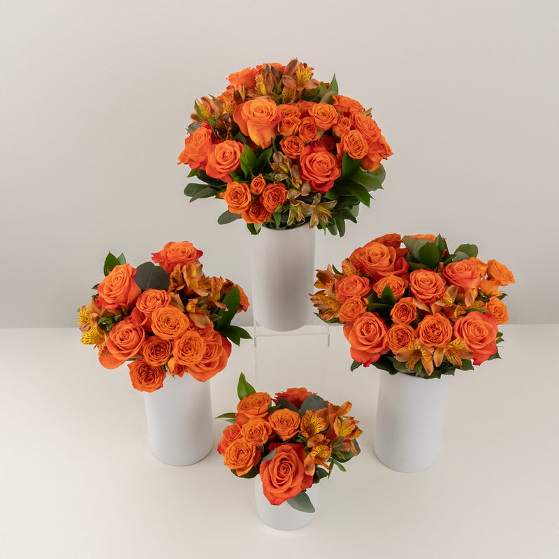 Orange Crush Flower Centerpieces Close Up - Image