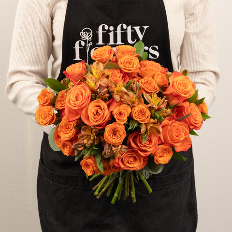Orange Crush Flower Centerpieces Apron - Image