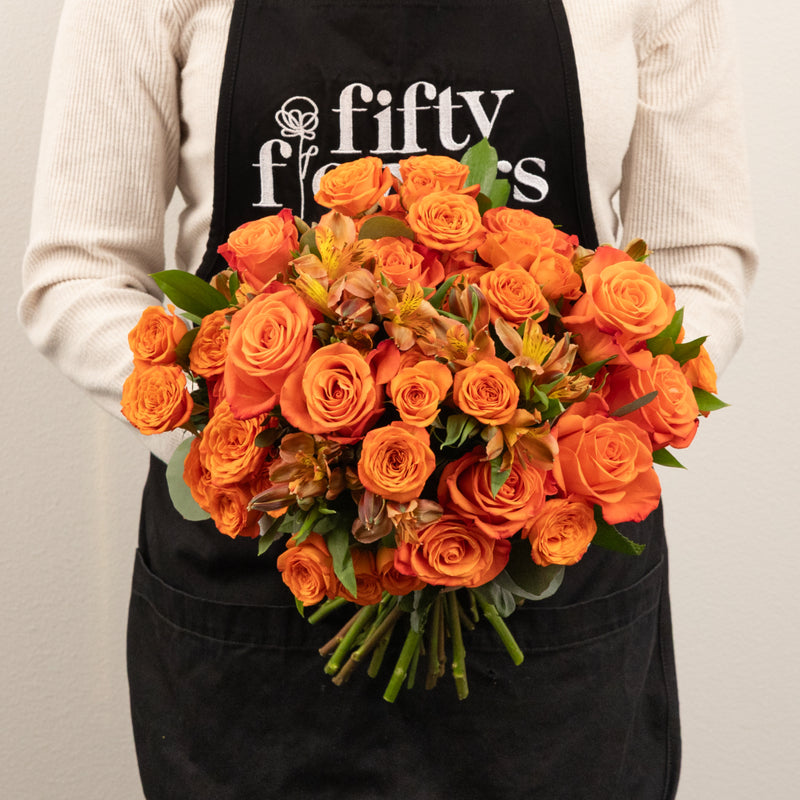 Orange Crush Flower Centerpieces Apron - Image