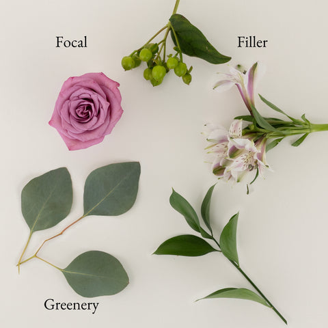 Purple Hues Bouquet Bar Flower Kit Stem - Image