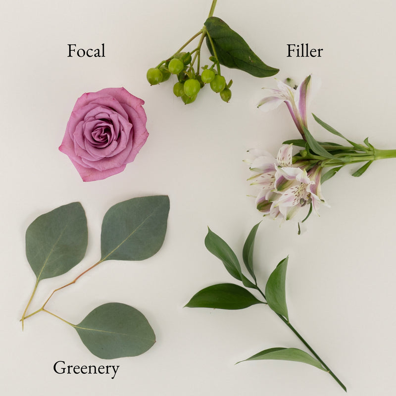 Purple Hues Bouquet Bar Flower Kit Stem - Image