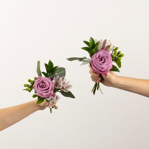 Purple Hues Bouquet Bar Flower Kit Vase - Image