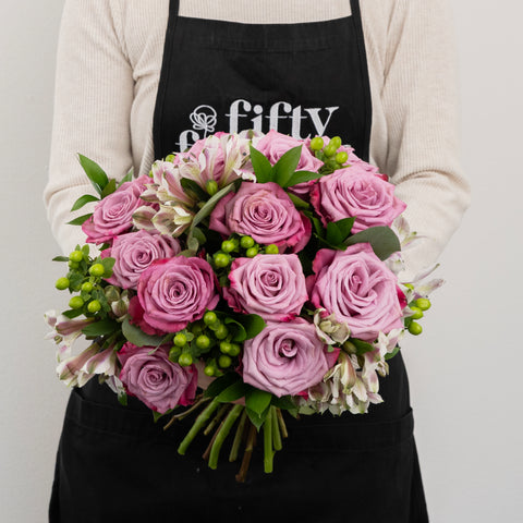 Purple Hues Diy Flower Kit Apron - Image