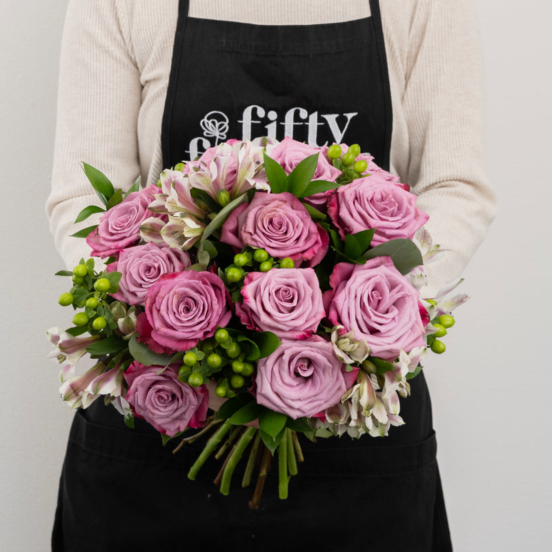 Purple Hues Diy Flower Kit Apron - Image