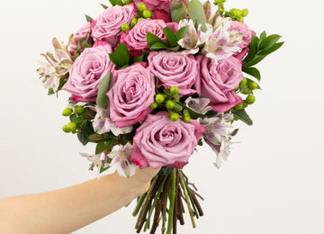 Purple Hues Flower Bouquet Close Up - Image