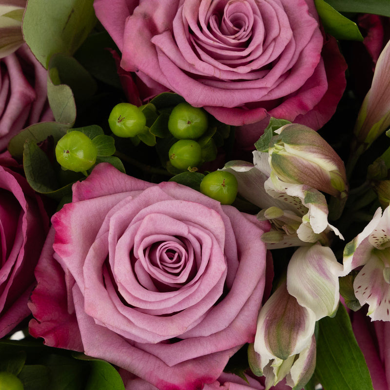 Purple Hues Flower Centerpieces Close Up - Image