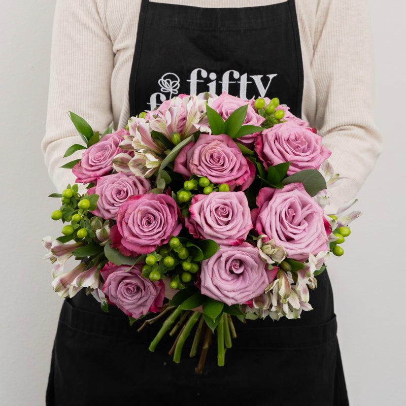 Purple Hues Flower Centerpieces Apron - Image