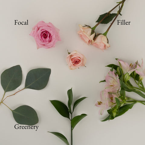 Pale Pink Bouquet Bar Flower Kit Stem - Image