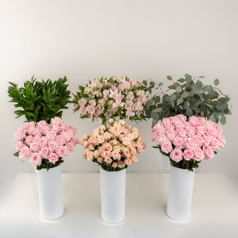 Pale Pink Diy Flower Kit Stem - Image