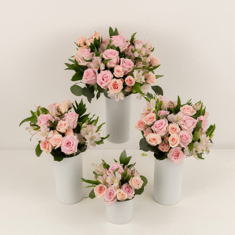 Pale Pink Flower Centerpieces Close Up - Image