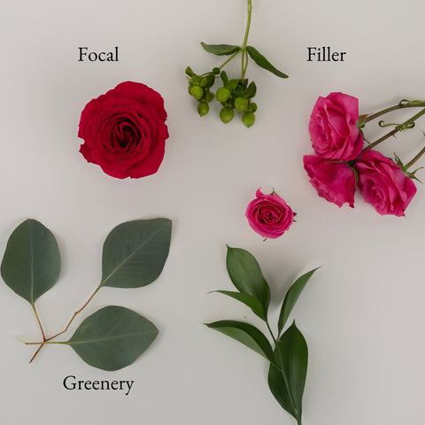 Bright Pink Bouquet Bar Flower Kit Stem - Image