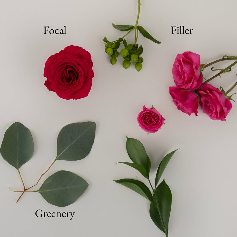 Bright Pink Bouquet Bar Flower Kit Stem - Image