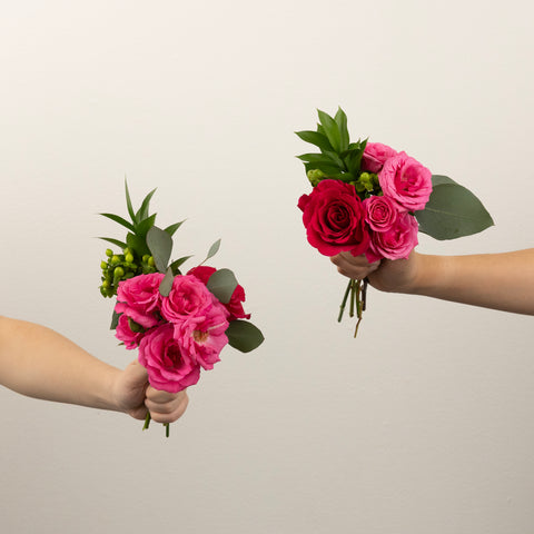Bright Pink Bouquet Bar Flower Kit Vase - Image