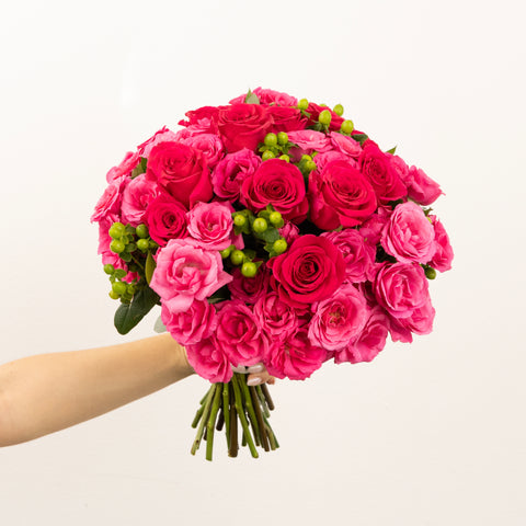 Bright Pink Flower Centerpieces Vase - Image