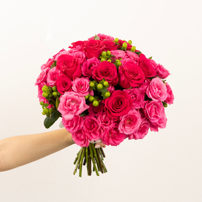 Bright Pink Flower Centerpieces Vase - Image