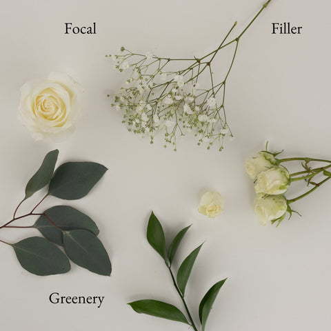 Classic White Bouquet Bar Flower Kit Stem - Image