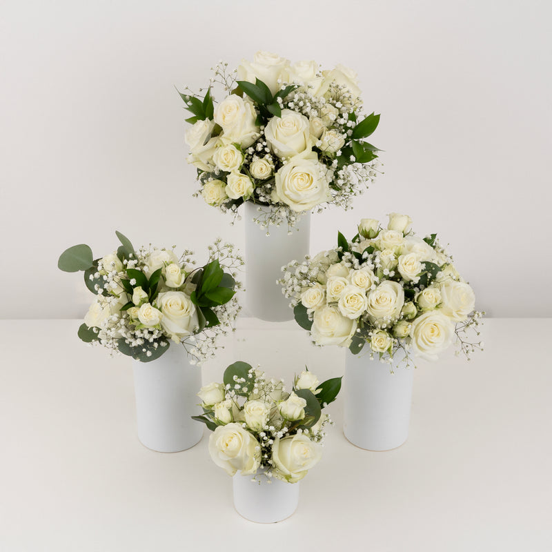 Classic White Flower Centerpieces Close Up - Image