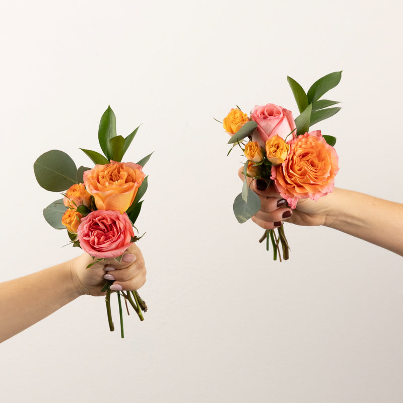 Coral Gardens Bouquet Bar Flower Kit Vase - Image