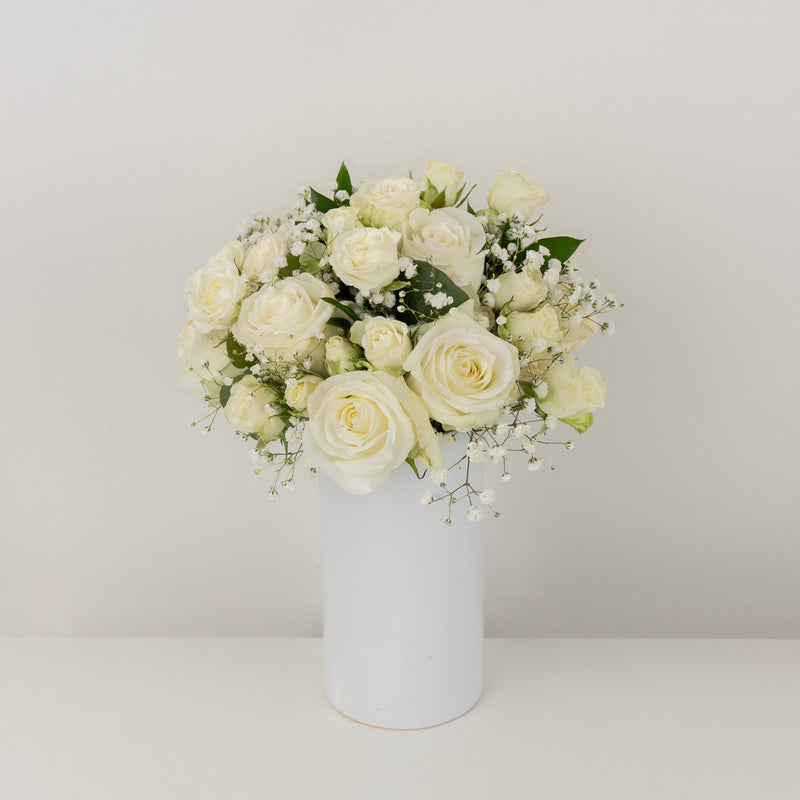 Classic White Flower Bouquet Vase - Image