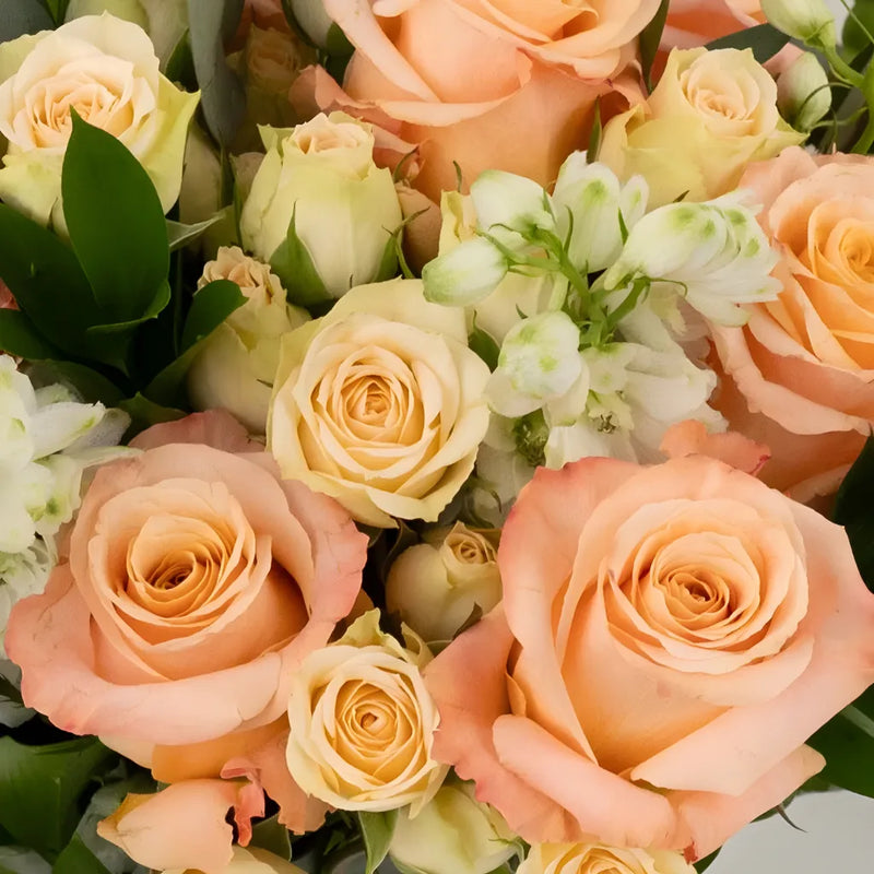 Peachy Keen Diy Flower Kit Close Up - Image