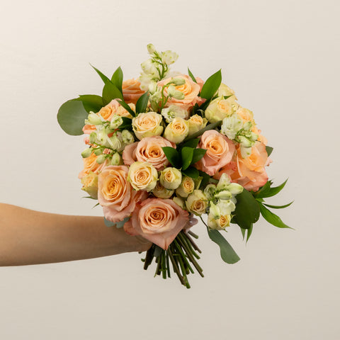 Peachy Keen Flower Bouquet Close Up - Image