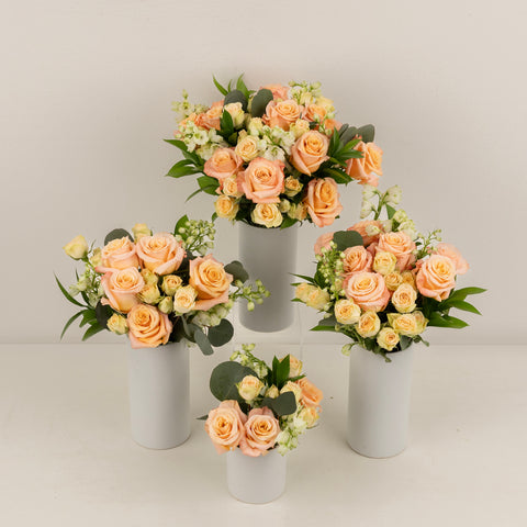 Peachy Keen Flower Centerpieces Close Up - Image