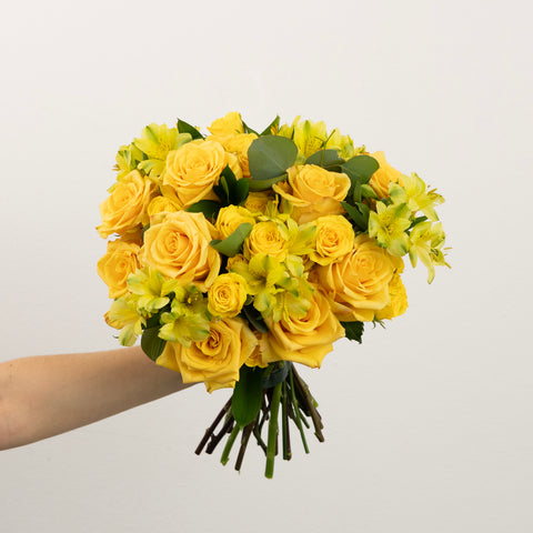 Hello Yellow Flower Bouquet Stem - Image