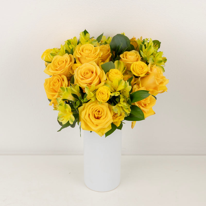 Hello Yellow Flower Bouquet Apron - Image