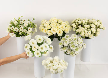 Cloud Dancer Bouquet Bar Flower Kit Close Up - Image