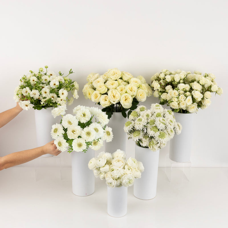 Cloud Dancer Bouquet Bar Flower Kit Close Up - Image