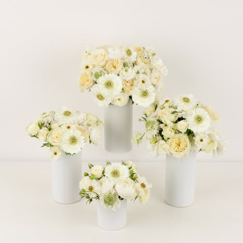 Cloud Dancer Flower Centerpieces Close Up - Image