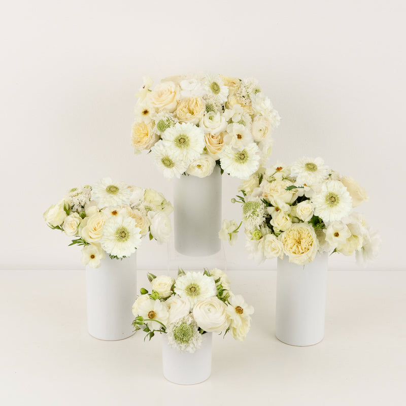 Cloud Dancer Flower Centerpieces Close Up - Image