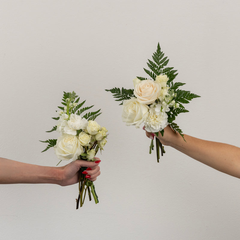 Farm To Table White Bouquet Bar Flower Kit Vase - Image