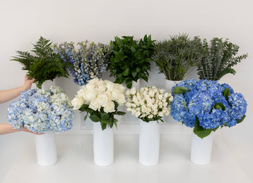 Hydrangea Hues Bouquet Bar Flower Kit Close Up - Image